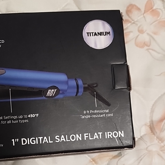 NWT Hot Tools Blue Digital Salon Flat Iron - Picture 6 of 8